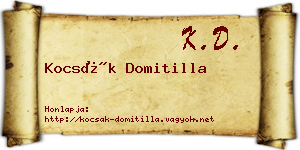 Kocsák Domitilla névjegykártya